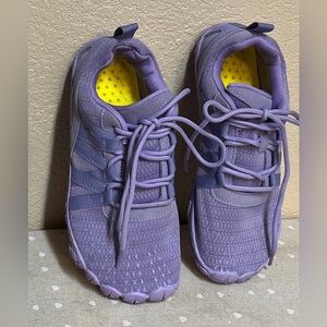 Lavender Lace-Up Athletic Sneakers
